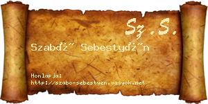 Szabó Sebestyén névjegykártya