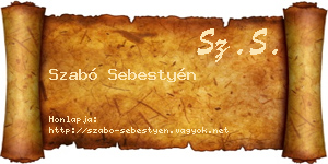 Szabó Sebestyén névjegykártya
