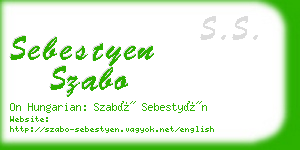 sebestyen szabo business card